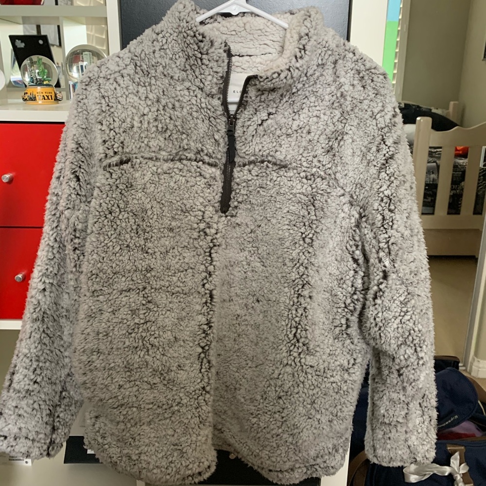 Elodie Pullover Fleece Sherpa Jacket Size L